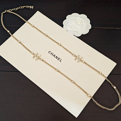 CC Crystal Long Necklace
