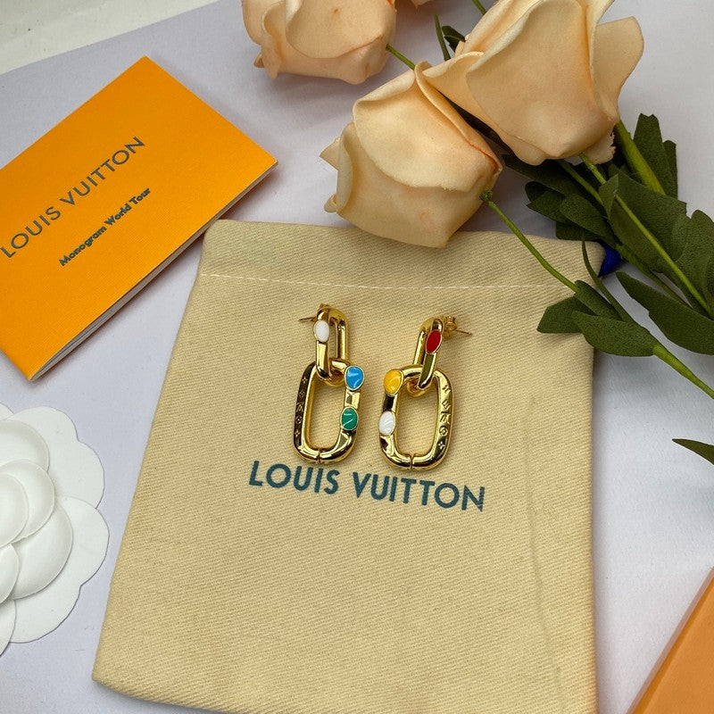 Louis x Yayoi Kusama Gold Earrings