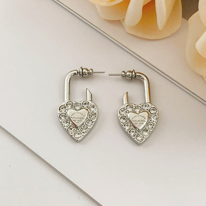 Tiff Diamond Heart Earrings