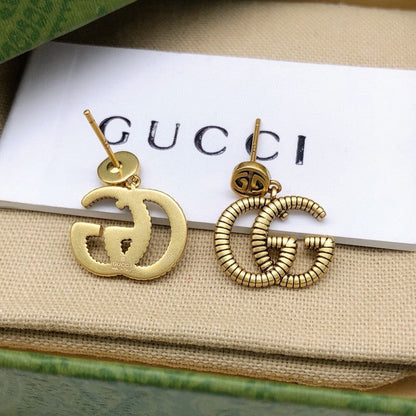 GG Twist Drop Gold Earrings