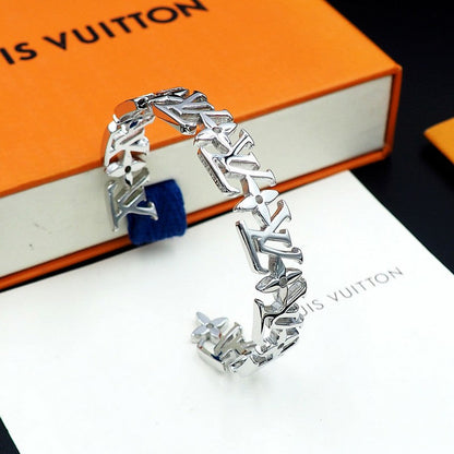 Louis Monogram White Gold Bracelet