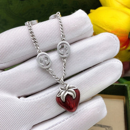 GG Interlocking G Strawberry Bracelet