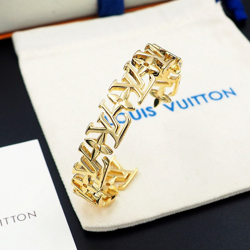 Louis Monogram White Gold Bracelet