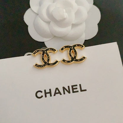 CC Black Gold Earrings