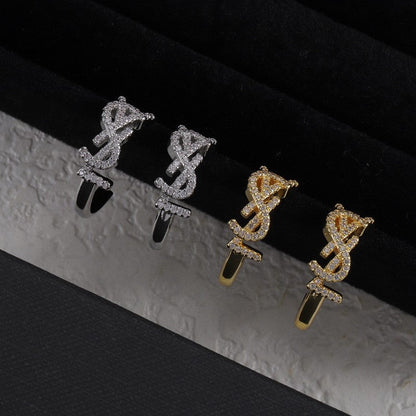 Saint Gold Diamond Circle Earrings