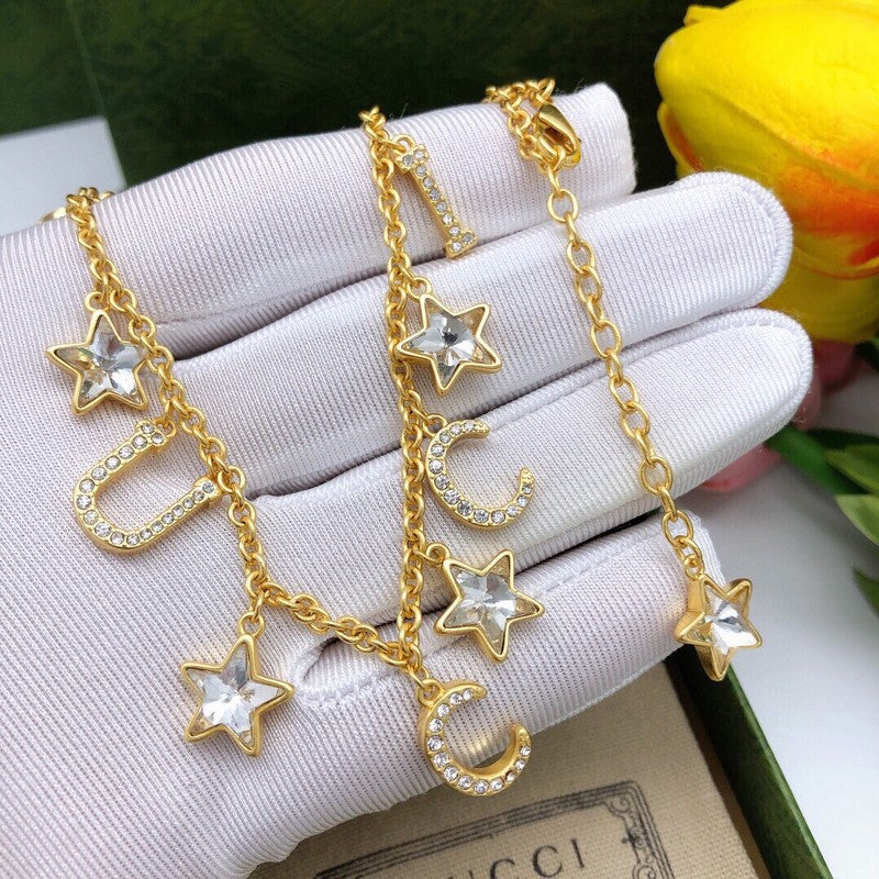 GG Star Diamond Chain Necklace