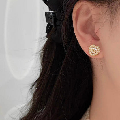 Petit CD Baroque Stud Earrings