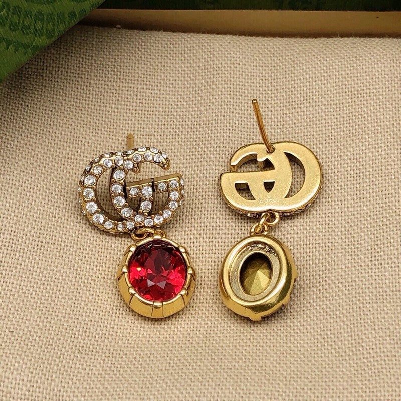 GG Red Crystal Earrings