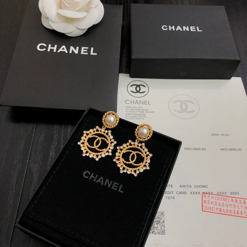CC Snow Flower Diamond Earrings