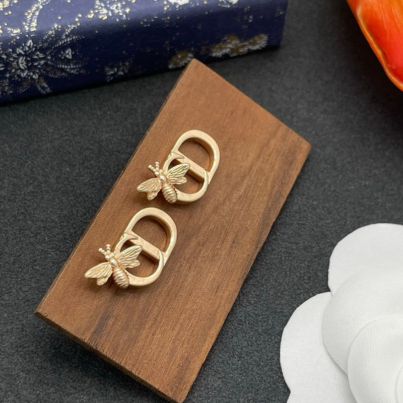 CD Bee Gold Earrings