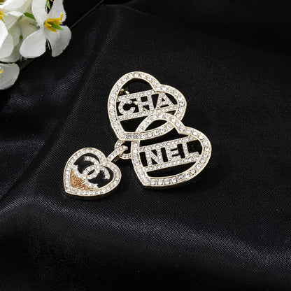 CC Triple Heart Gold Brooch