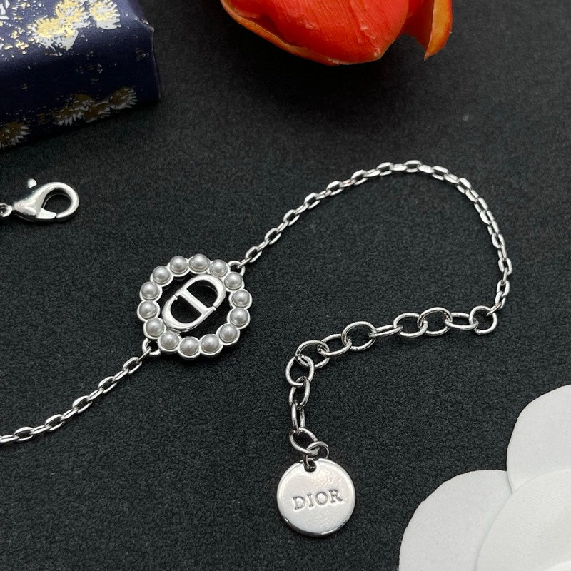 CD Petit Pearl Chain Bracelet