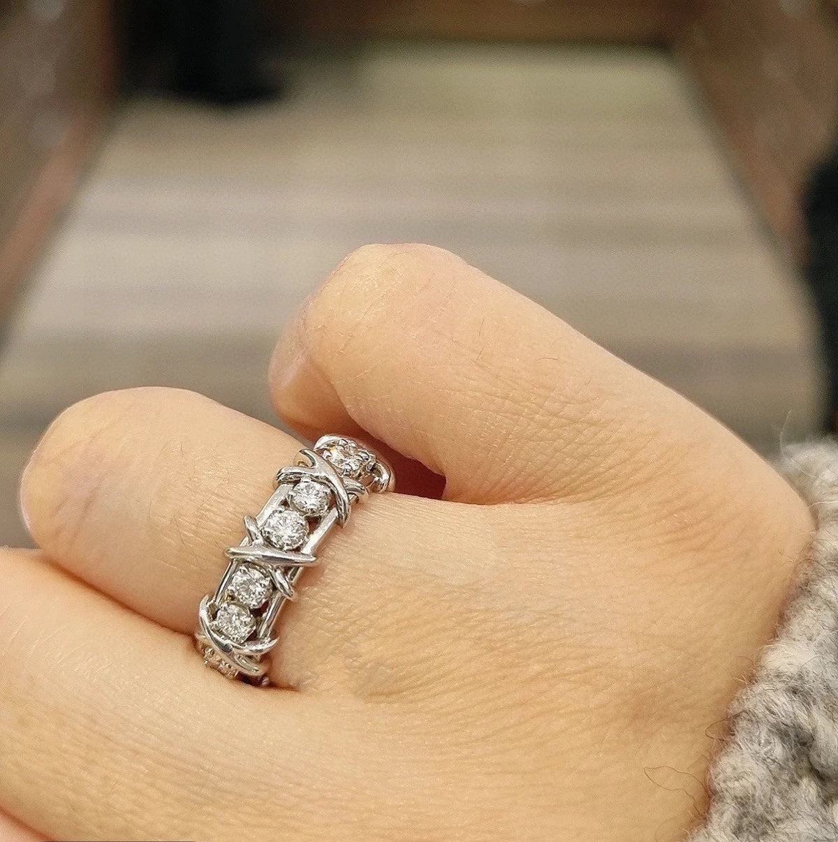 Tiff Schlumberger Eighteen Stone Ring