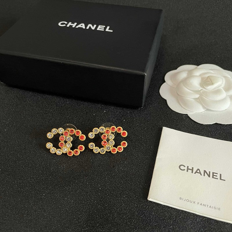 CC Red Crystal Earrings