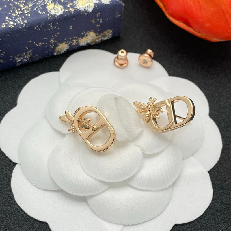 CD Bee Gold Earrings