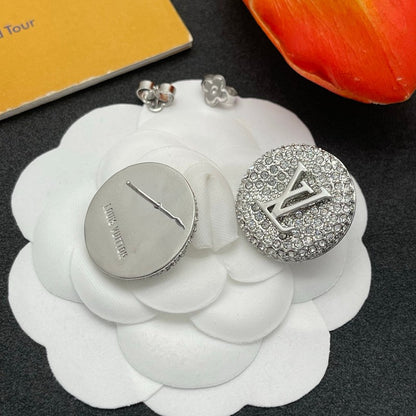 Louis Diamond Round Earrings