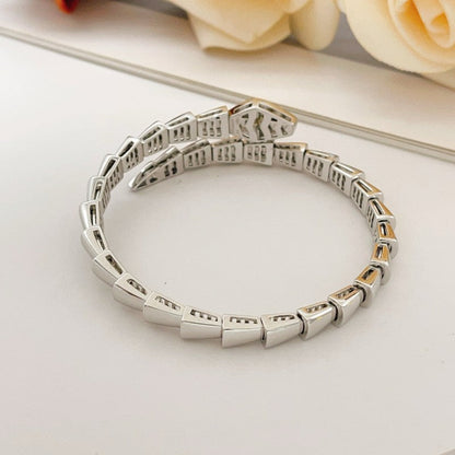 BVLG Serpenti Demi-Pave Diamonds Bracelet