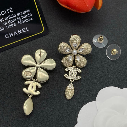 CC Flower Diamond Earrings