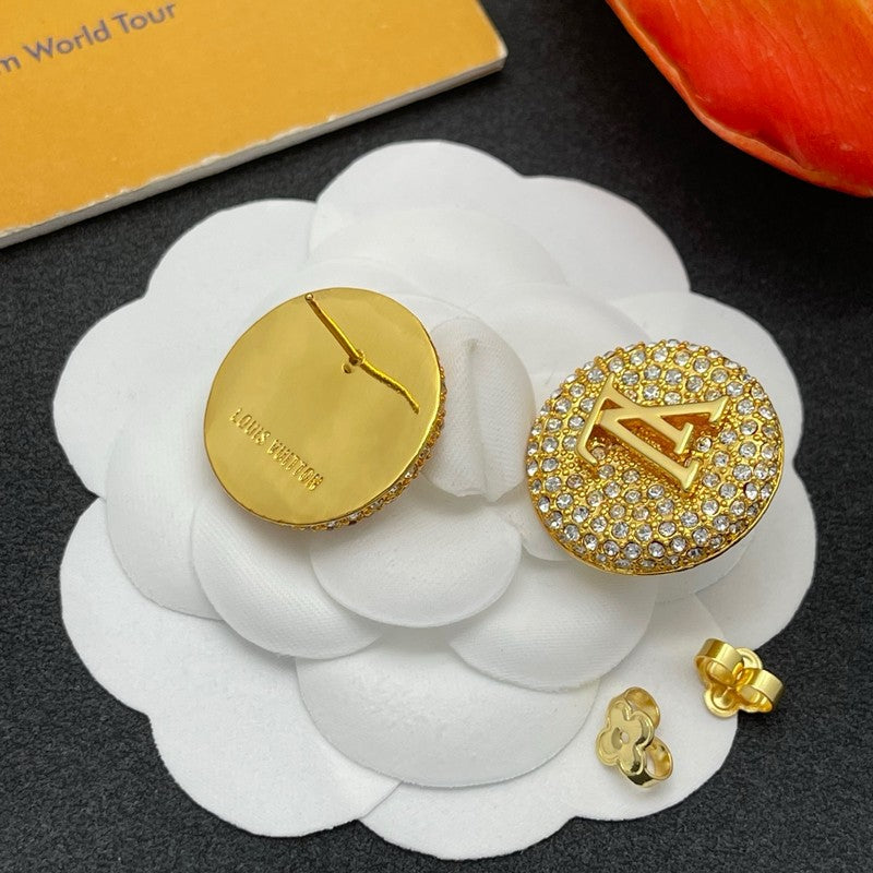 Louis Diamond Round Earrings