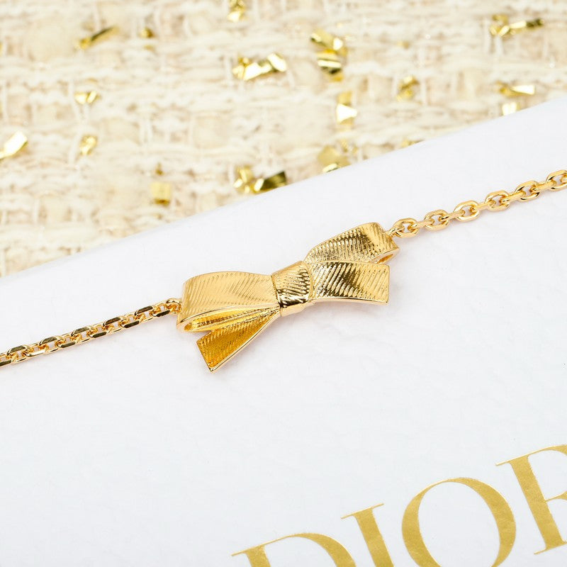 CD Bow Tie Diamond Necklace