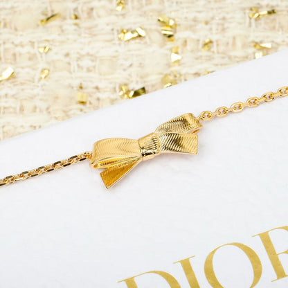 CD Bow Tie Diamond Necklace
