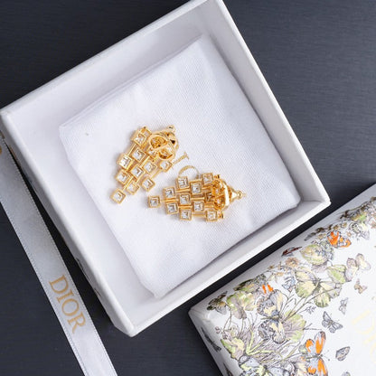 CD Crystal Tassel Earrings