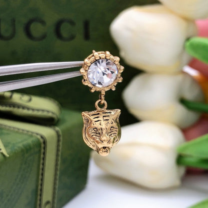 GG Tiger Crystal Earrings