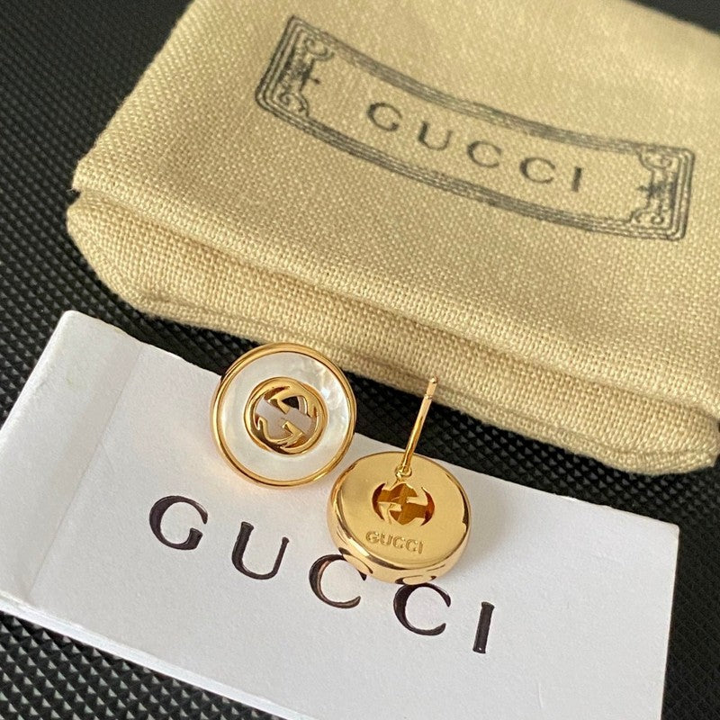 GG Gold Pearl Earrings