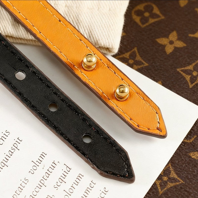 Louis Monogram Vintage Leather Bracelet