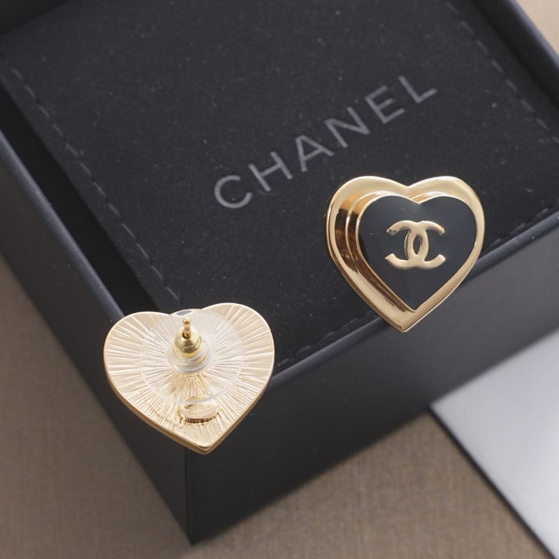 CC Black & Red Heart Earrings