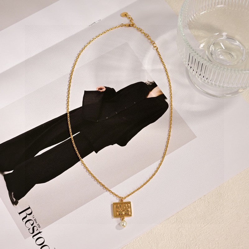 CD Square Necklace