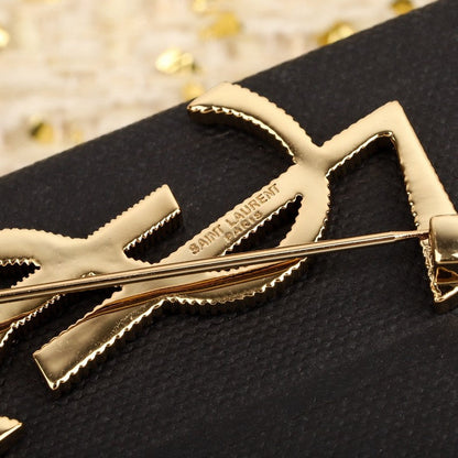 Saint Stripe Gold Brooch