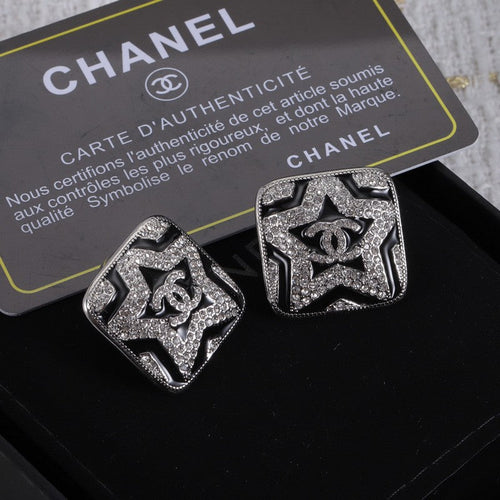 CC Black & White Diamond Earrings
