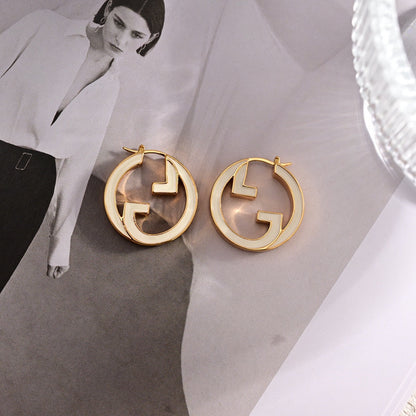GG Pink Hollow Earrings