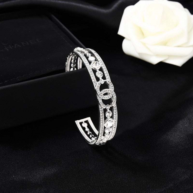 CC White Gold Diamond Bracelet