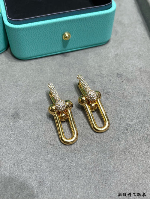 Tiff HardWear Large Link Diamonds Earrings