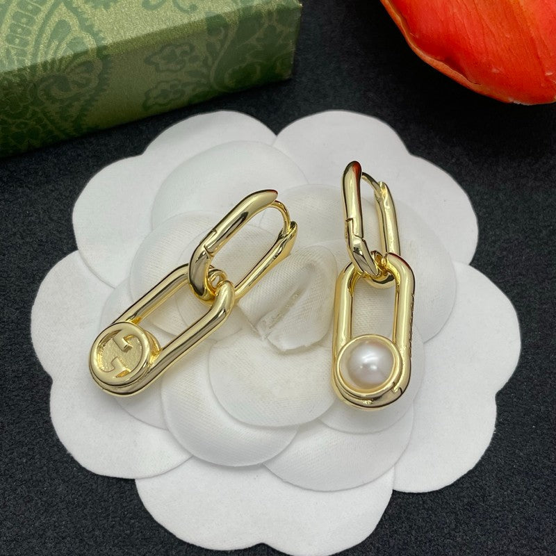 GG Pearl Link Earrings
