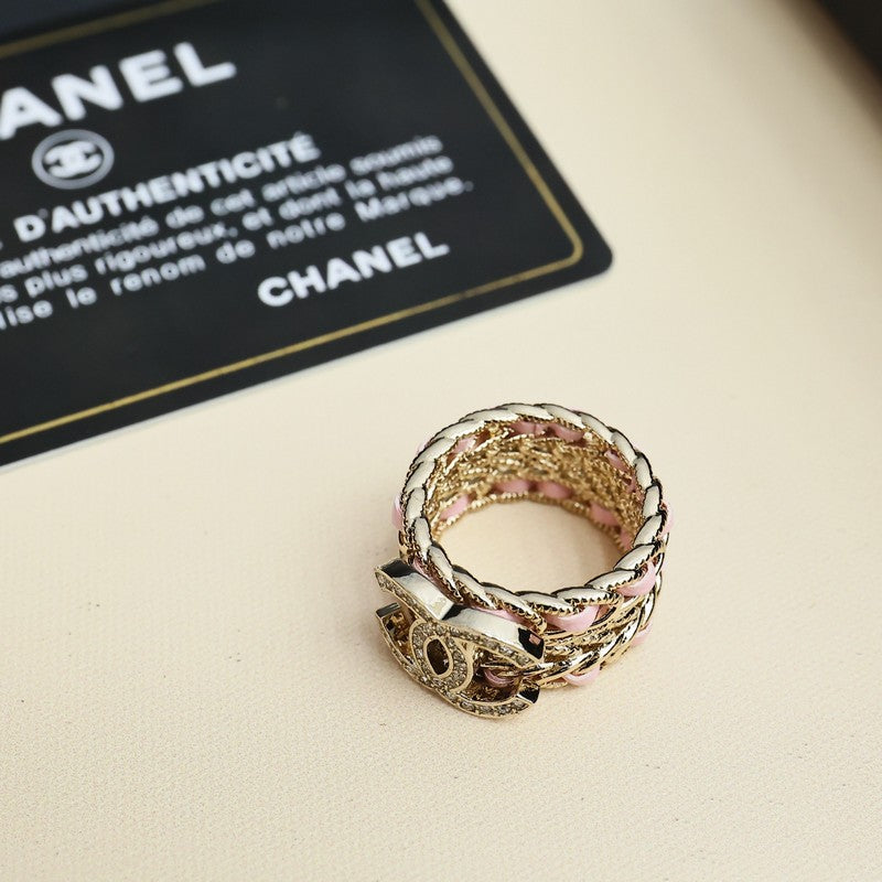 CC 24C Color Leather Diamond Ring
