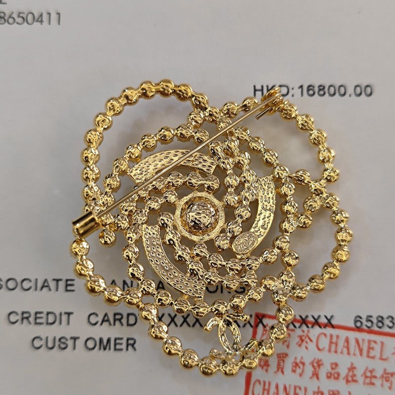 CC Camellia Pearl Brooch