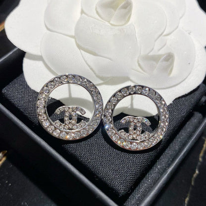 CC Round Diamond Earrings