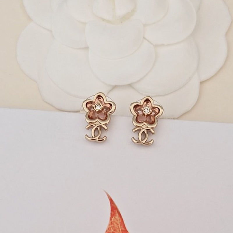 CC Pink Crystal Earrings