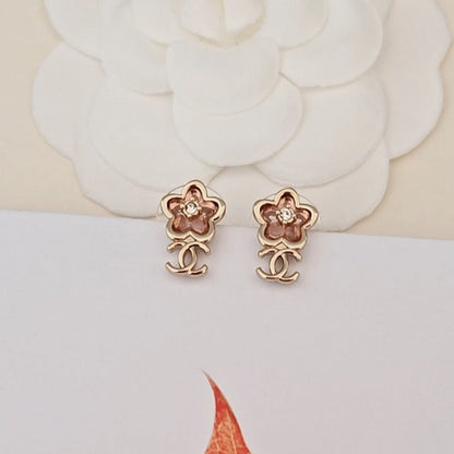 CC Pink Crystal Earrings
