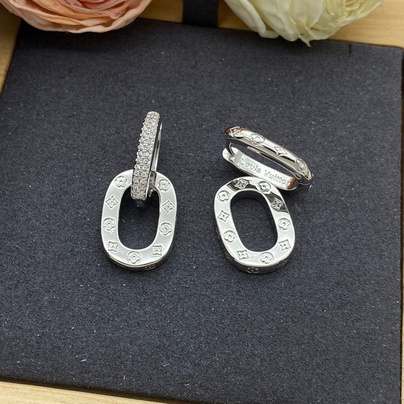 Louis Double Circle Diamond Earrings