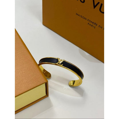 Louis Leather Gold Bracelet