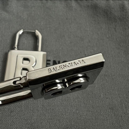 BB Lock White Gold Earrings