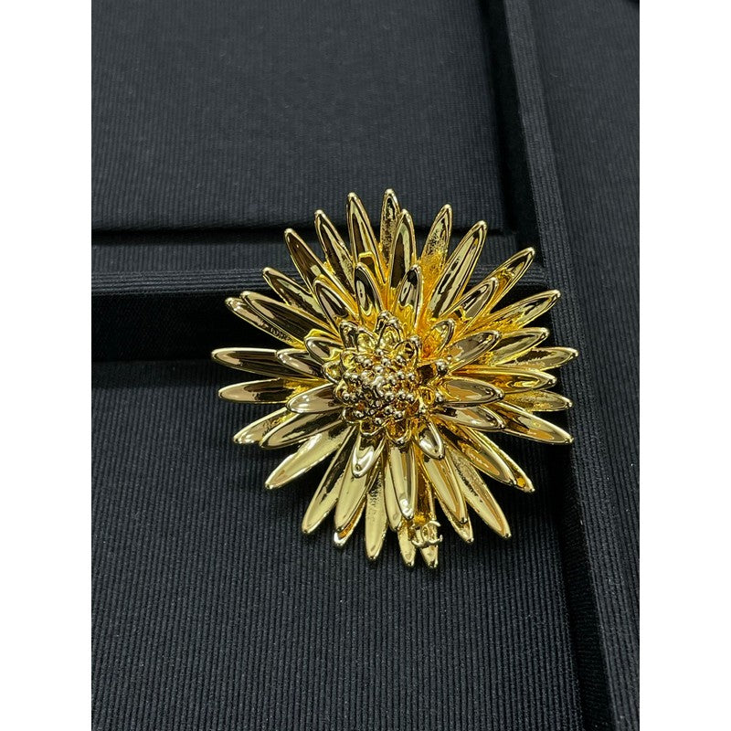 CC Flower Gold Brooch