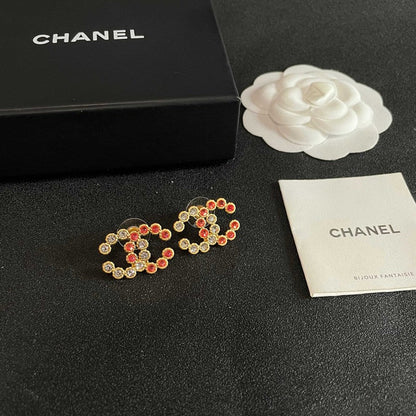 CC Red Crystal Earrings