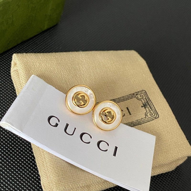 GG Gold Pearl Earrings