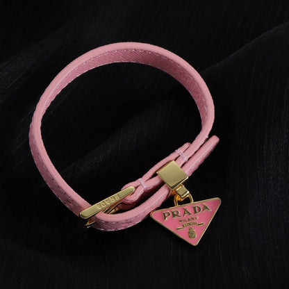 Pra Pink Leather Bracelet