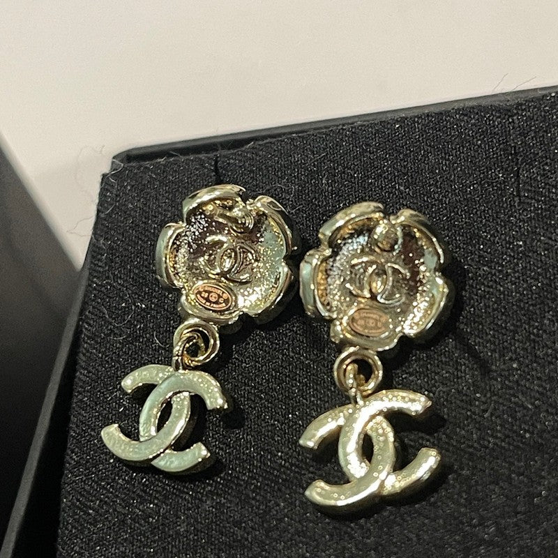 CC 26C Pink Camellia Diamond Earrings